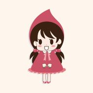 girl cartoon theme elements vector eps N19
