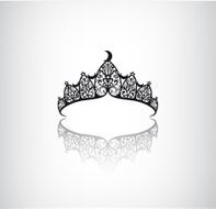 vector vintage elegant decorated with star crown icon