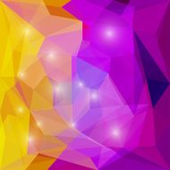 Abstract bright polygonal triangular background with glaring lights for design N16
