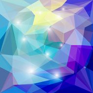 Abstract bright polygonal triangular background with glaring lights for design N17