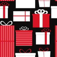 Different Gift Box Seamless Pattern Background Vector Illustrati