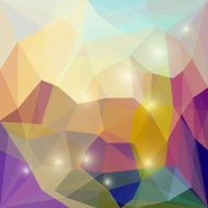 Abstract bright polygonal triangular background with glaring lights for design N24