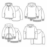 Four hoodies