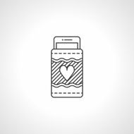 Creative phone case black vector icon