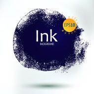 Abstract form ink blob hand drawing art