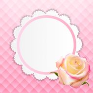 Beautiful Floral Cards with Realistic Rose Flowers Vector Illus N12