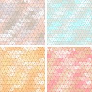 Old lace background set of 4 seamless pattern