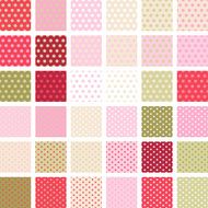 Seamless abstract retro pattern Set of 36 polka dots textures