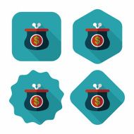 purse flat icon with long shadow eps10 N24