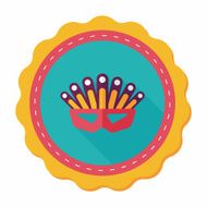 party mask flat icon with long shadow eps10 N18