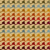 Seamless pattern with birds in retro style