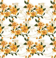 Beautiful background with orange flowers