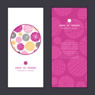 Vector abstract textured bubbles vertical round frame pattern invitation greeting
