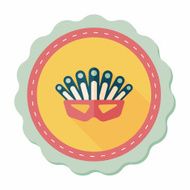 party mask flat icon with long shadow eps10 N20