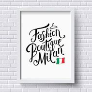 Fashion Boutique Milan Concept on a Frame