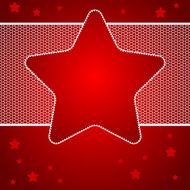 Christmas vector background with star of lace