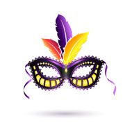 Vector colored carnival mask