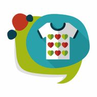 Valentine's Day clothes flat icon with long shadow eps10 N15