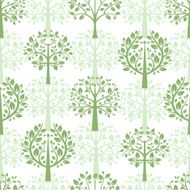 Green trees seamless pattern background