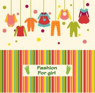 clothes collection for girl fashion background
