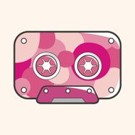 Audiotape theme elements vector eps N3