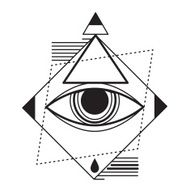 Geometric tattoo design hipster trendy