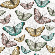 seamless pattern with butterflies N6