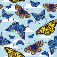 seamless pattern with butterflies N7