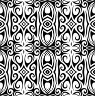 Vector Seamless Monochrome Abstract Pattern N12