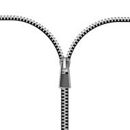 zipper isolated on white background