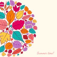 Natural background with leaves