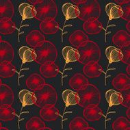 Seamless pattern with poppies