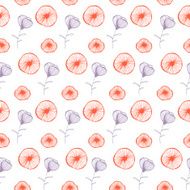 Seamless pattern with poppies N2