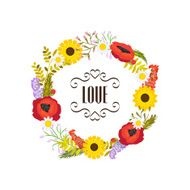 Floral Frame Vector Circular ornament flowers N2