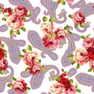 Rose paisley pattern