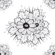 Abstract Beautiful Seamless pattern with flower