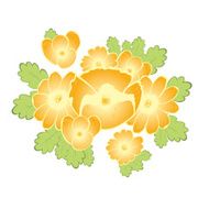 Abstract seamless pattern with golden flowers