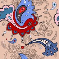 Paisley ornament seamless background
