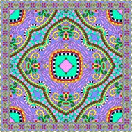 Traditional ornamental floral paisley bandanna Square ornament N6