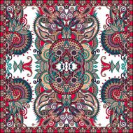 silk neck scarf or kerchief square pattern design in ukrainian N10