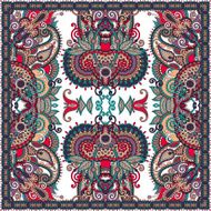 silk neck scarf or kerchief square pattern design in ukrainian N11