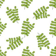 Seamless vintage floral pattern with leafs