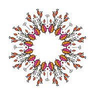 Tribal floral wreath