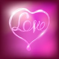 LOVE Happy Valentines day card Font Type