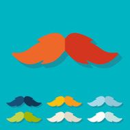 Flat design mustache N9