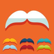 Flat design mustache N10