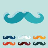 Flat design mustache N11