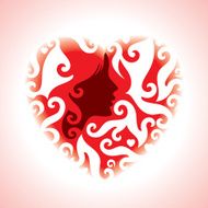 Vector - patterned heart Illustration