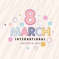 Greeting card design for International Women&#039;s Day celebration N3