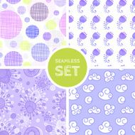 Vector set of four seamless background N2